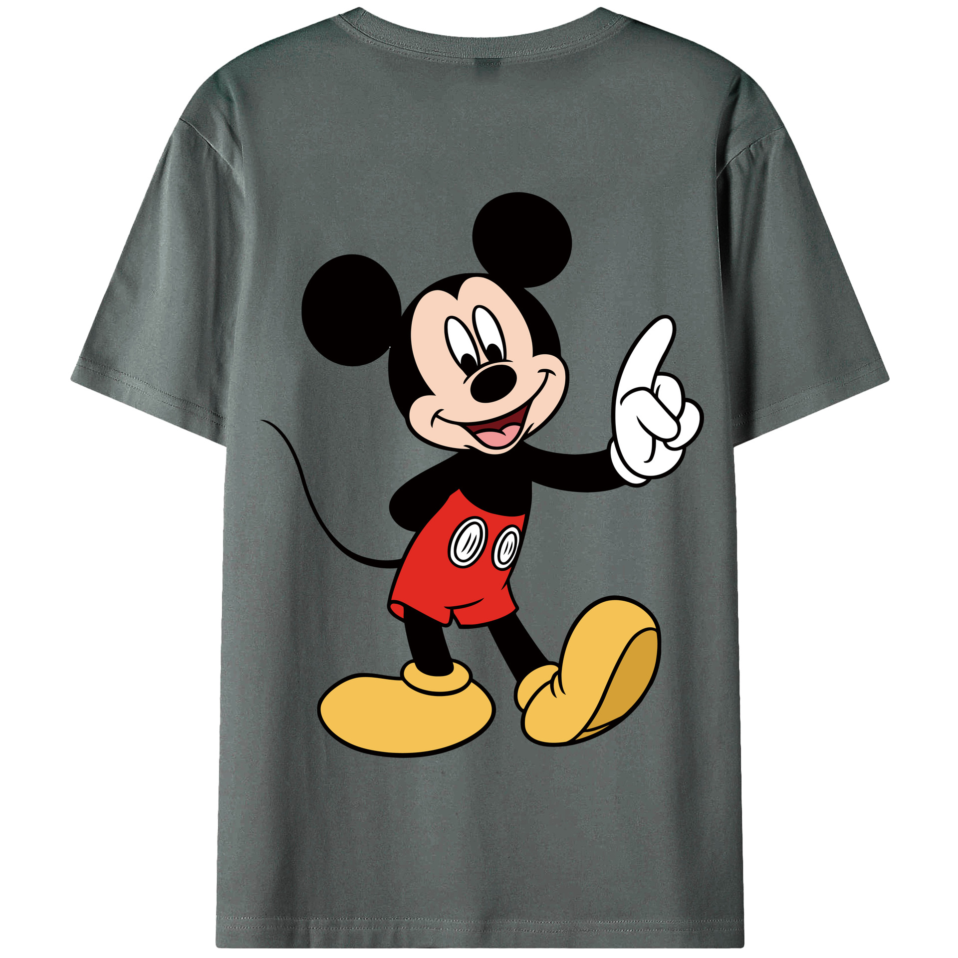 （画像用） ミッキーマウス Mickey Mouse 綿100％半袖Tシャツ（背面プリント）